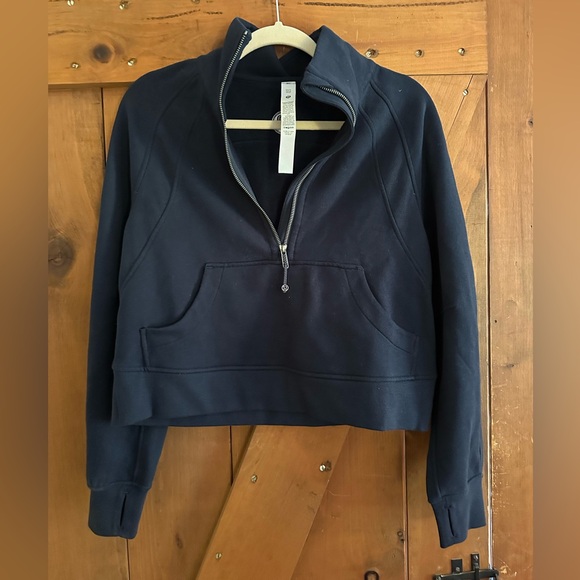 lululemon athletica Sweaters - NWOT Lululemon Navy Scuba Half Zip Sz XS/S